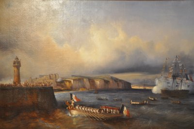 King Louis-Philippe Coming into Port of Dieppe (France, Normandy) by Jean Marie Auguste Jugelet
